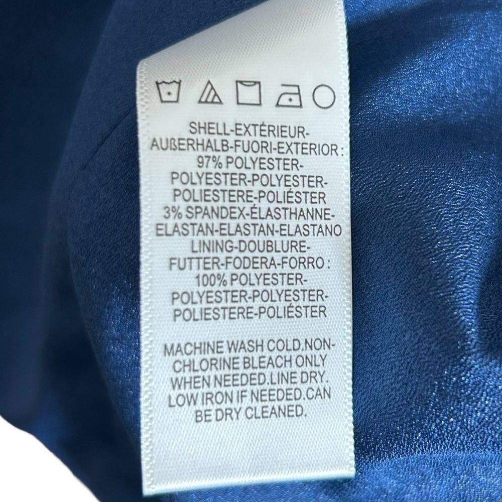 NWT Dress The Population Coby Pacific Blue Long Sleeve Twist Cut Out Dress Small - Picture 6 of 8